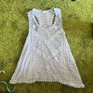 Lace front light blue tank, worn a number of times in great condition